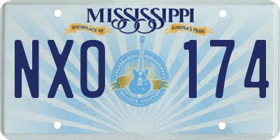 MS license plate NXO174