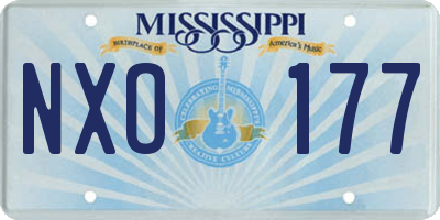 MS license plate NXO177