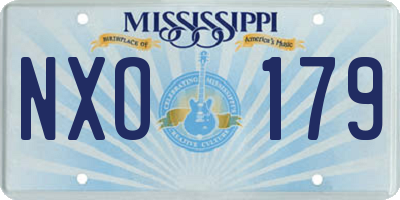 MS license plate NXO179