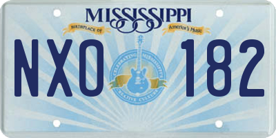 MS license plate NXO182