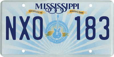 MS license plate NXO183