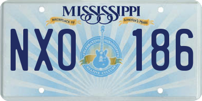 MS license plate NXO186