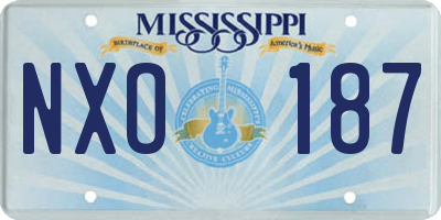 MS license plate NXO187