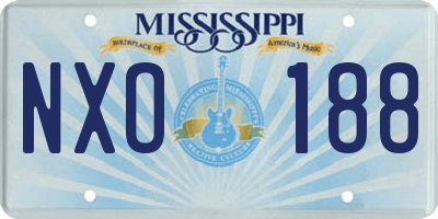 MS license plate NXO188