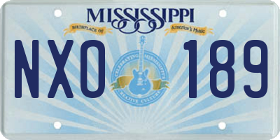 MS license plate NXO189
