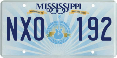 MS license plate NXO192