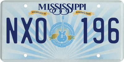 MS license plate NXO196