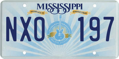 MS license plate NXO197