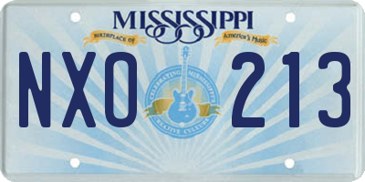 MS license plate NXO213