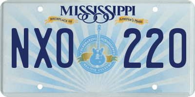 MS license plate NXO220