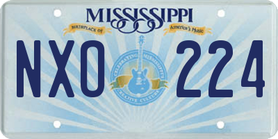 MS license plate NXO224