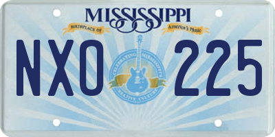 MS license plate NXO225