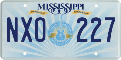 MS license plate NXO227