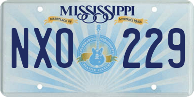 MS license plate NXO229