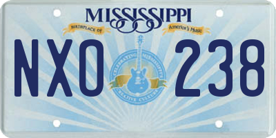 MS license plate NXO238