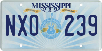 MS license plate NXO239