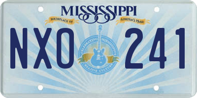 MS license plate NXO241