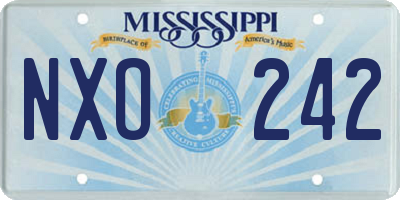 MS license plate NXO242