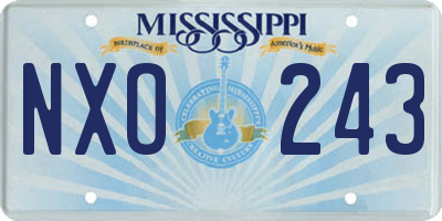 MS license plate NXO243