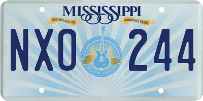 MS license plate NXO244