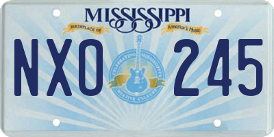 MS license plate NXO245