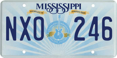 MS license plate NXO246