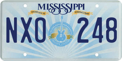 MS license plate NXO248