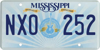 MS license plate NXO252
