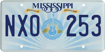 MS license plate NXO253