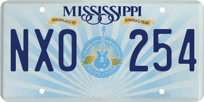 MS license plate NXO254