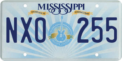 MS license plate NXO255