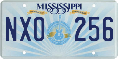 MS license plate NXO256