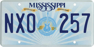 MS license plate NXO257