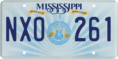 MS license plate NXO261