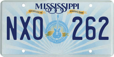 MS license plate NXO262