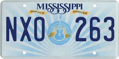 MS license plate NXO263