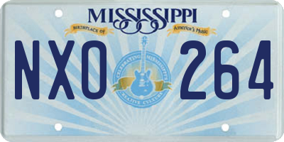 MS license plate NXO264