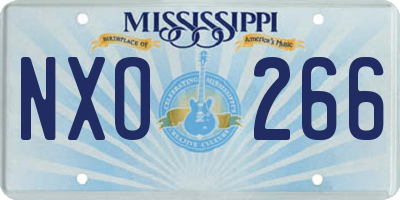 MS license plate NXO266