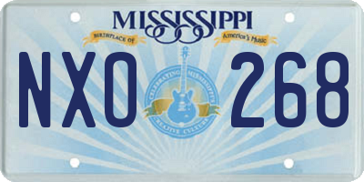 MS license plate NXO268