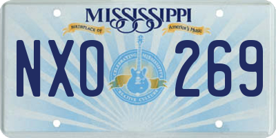 MS license plate NXO269
