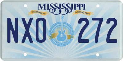 MS license plate NXO272