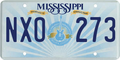 MS license plate NXO273
