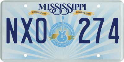 MS license plate NXO274
