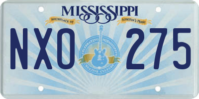 MS license plate NXO275
