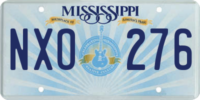 MS license plate NXO276