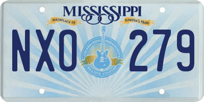 MS license plate NXO279