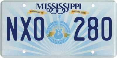 MS license plate NXO280