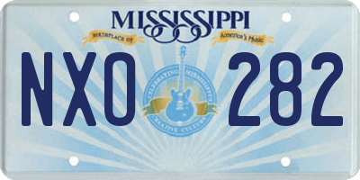 MS license plate NXO282