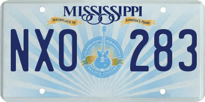 MS license plate NXO283