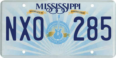 MS license plate NXO285